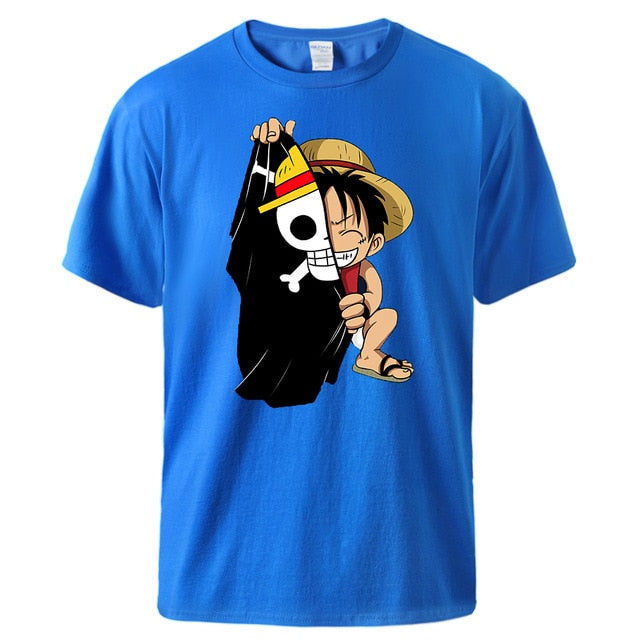 Luffy Half Face T-Shirt One Piece