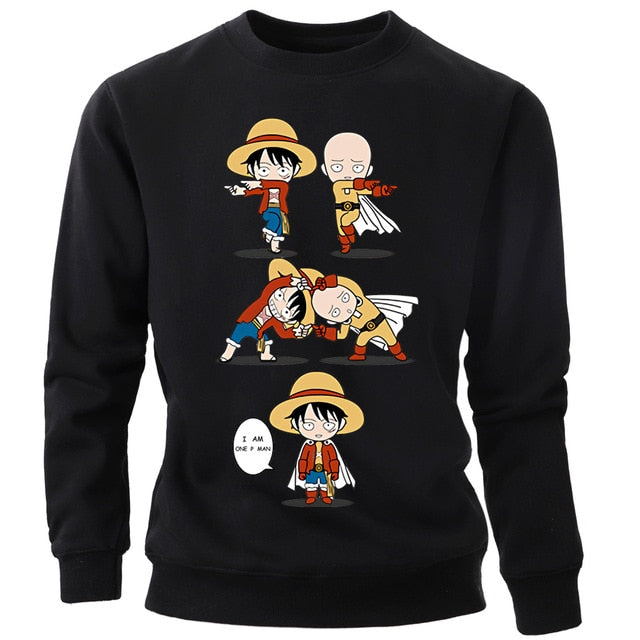Monkey D. Luffy & Saitama Fusion Sweatshirt One Punch Man