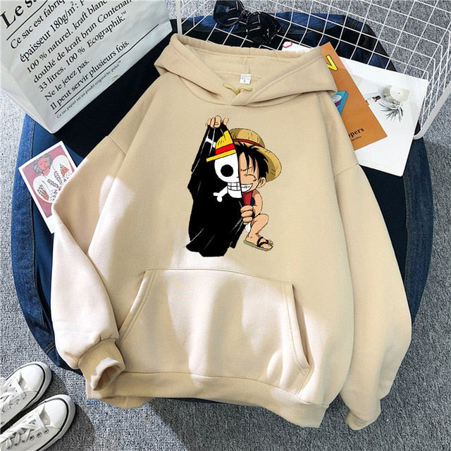 Luffy Half Face Hoodie