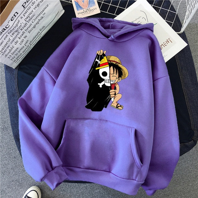 Luffy Half Face Hoodie