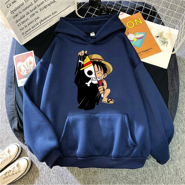 Luffy Half Face Hoodie