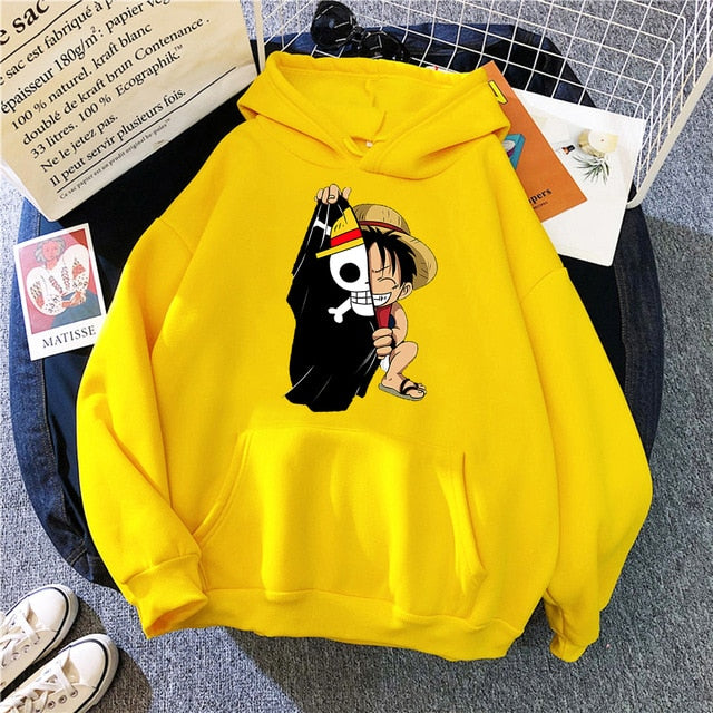 Luffy Half Face Hoodie