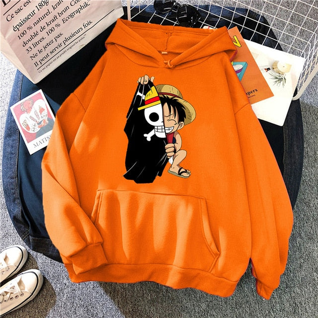 Luffy Half Face Hoodie