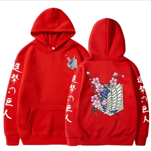 Wings of Liberty x Flowers Hoodie Attack on Titan