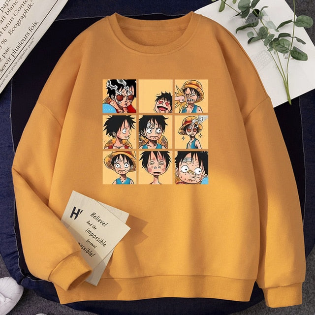 Monkey D. Luffy Grid Sweatshirt