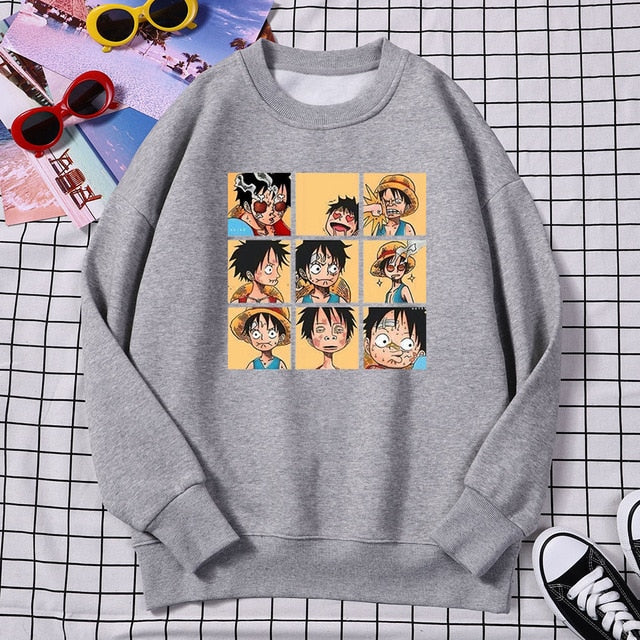 Monkey D. Luffy Grid Sweatshirt