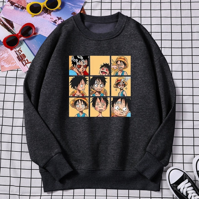 Monkey D. Luffy Grid Sweatshirt