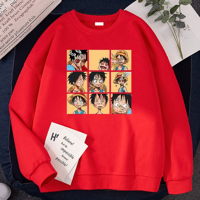 Monkey D. Luffy Grid Sweatshirt