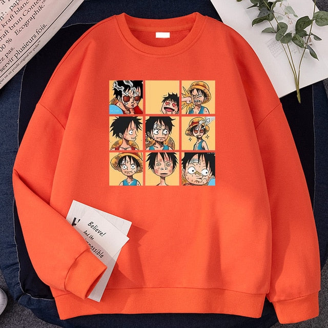 Monkey D. Luffy Grid Sweatshirt