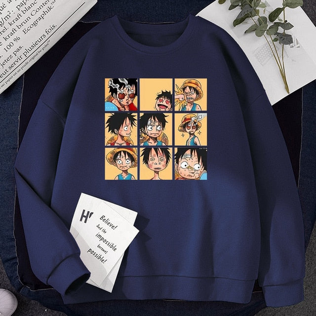 Monkey D. Luffy Grid Sweatshirt