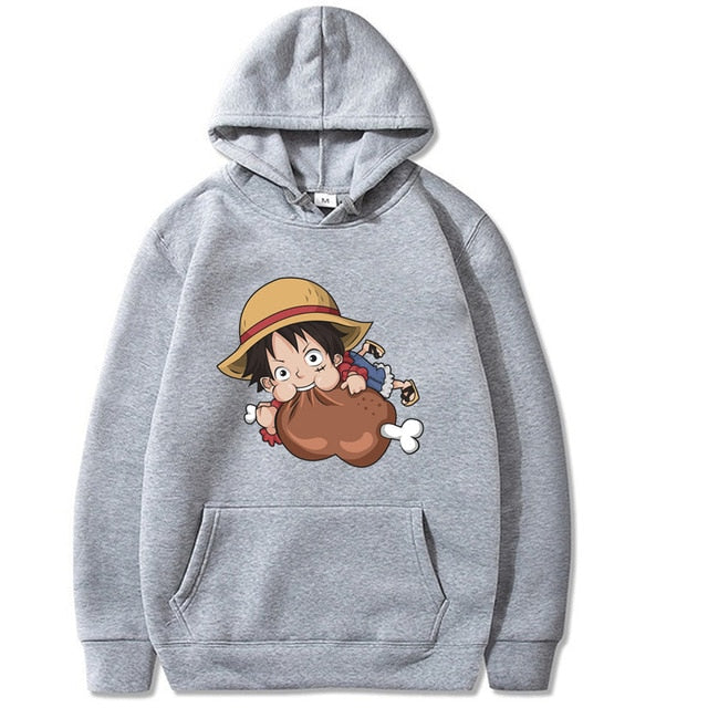 Luffy Eating Meat Hoodie