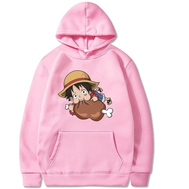 Luffy Eating Meat Hoodie