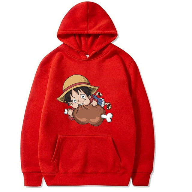 Luffy Eating Meat Hoodie