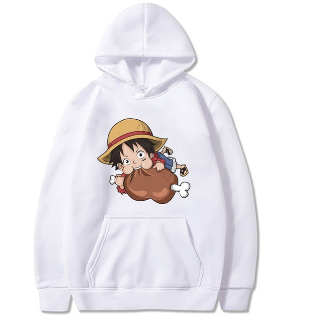 Luffy Eating Meat Hoodie