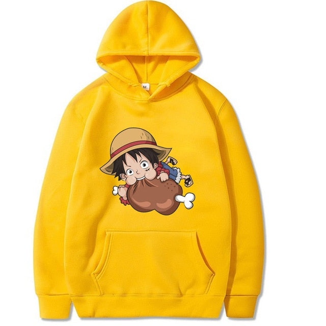 Luffy Eating Meat Hoodie