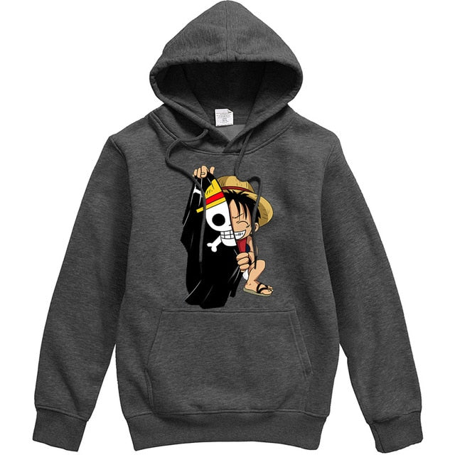 Luffy Half Face Hoodie