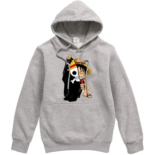 Luffy Half Face Hoodie