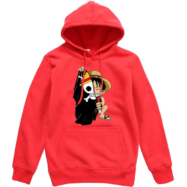 Luffy Half Face Hoodie