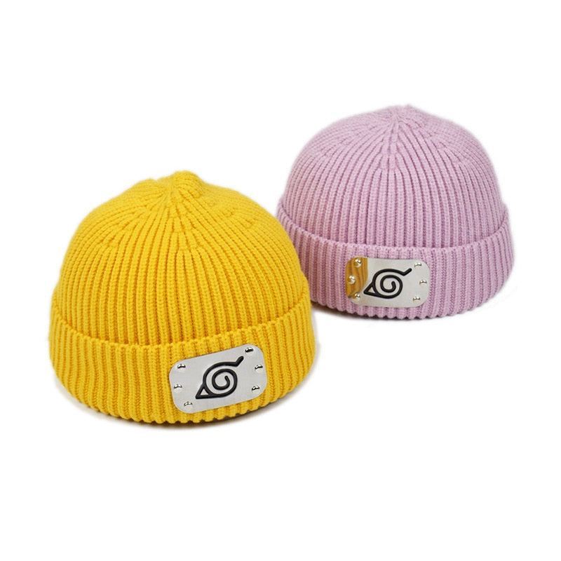 Hidden Leaf Village Beanie With Metal Band