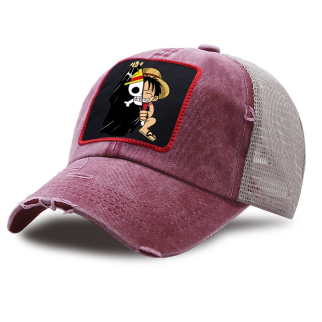 Luffy Half Face Hats