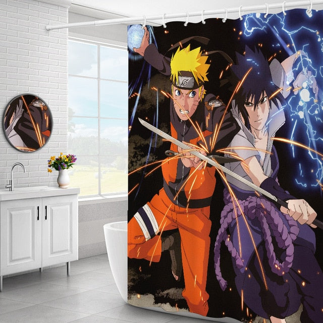 Naruto & Sasuke Shower Curtain Naruto