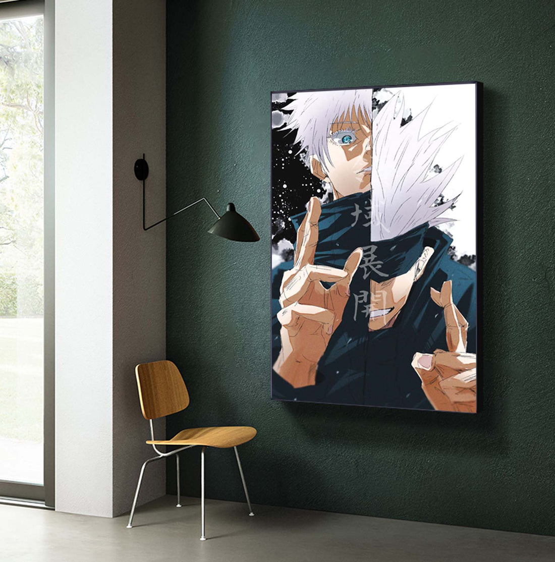 Satoru Gojo Black/White Painting Jujutsu Kaisen