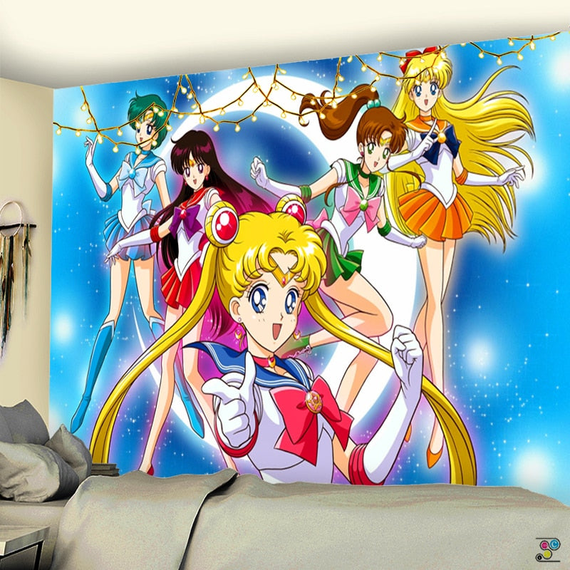 Sailor Moon Characters Tapestry