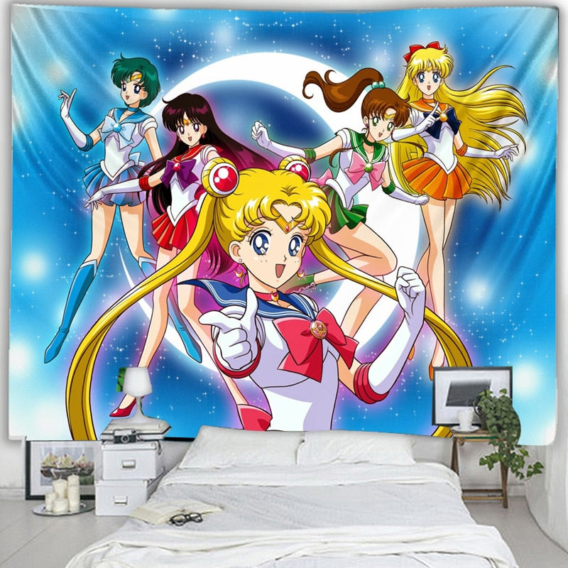 Sailor Moon Characters Tapestry
