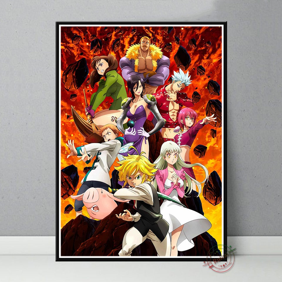 The Seven Deadly Sins Characters Poster The Seven Deadly Sins