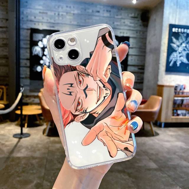 Yuji Itadori x Sukuna Clear Phone Case Jujutsu Kaisen